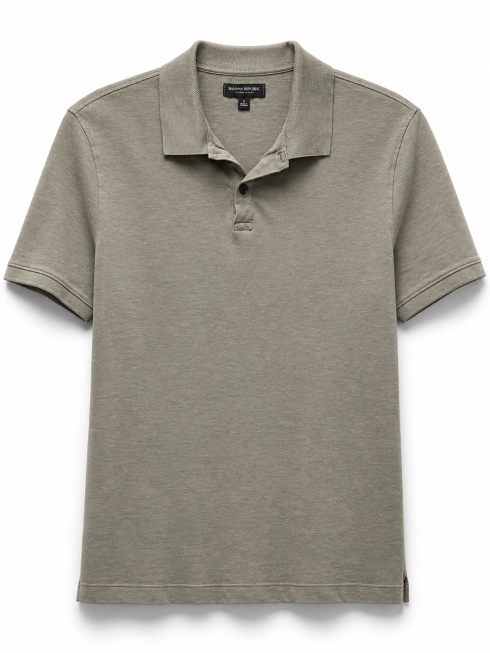 Banana Republic Men's Short Sleeve Polo Shirt - Sage/Olive